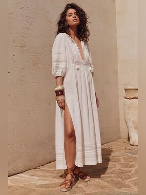 Spell Stevie Lace Boho Dress Camellia NWT